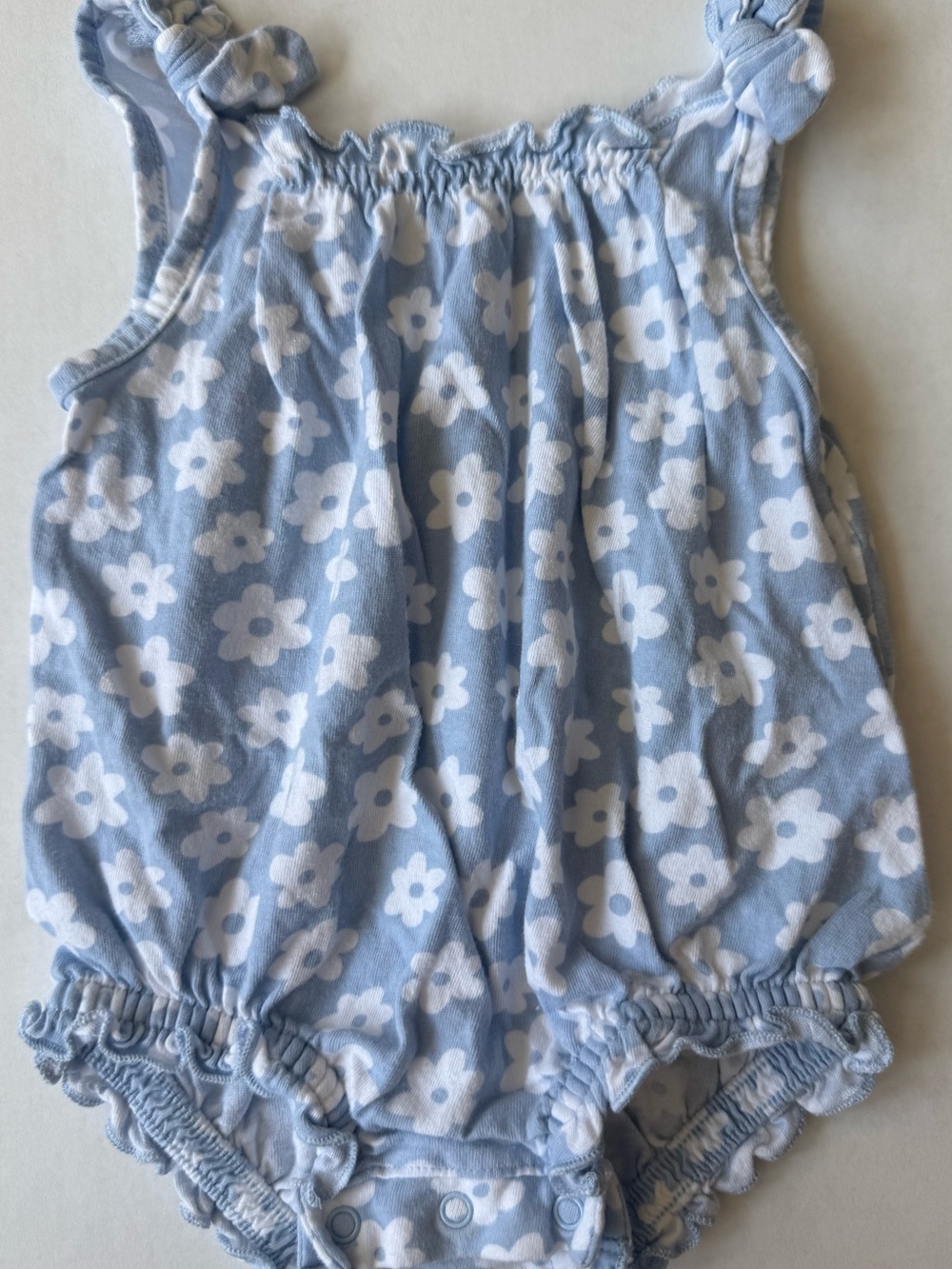 Old Navy Blue Floral Bubble Romper 3-6